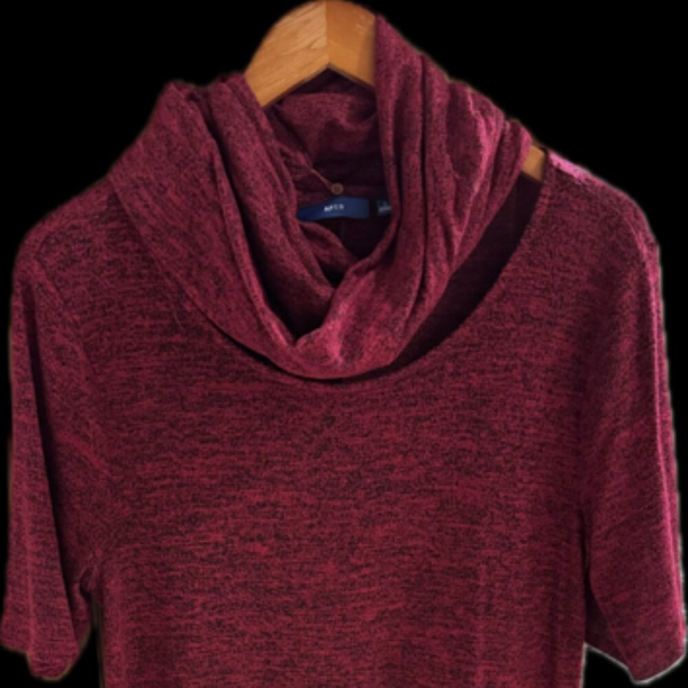 Apt 9 Magenta Black 2 Piece A-line Cowl Neck Dress